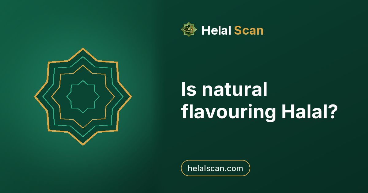 Is natural flavouring Halal?
