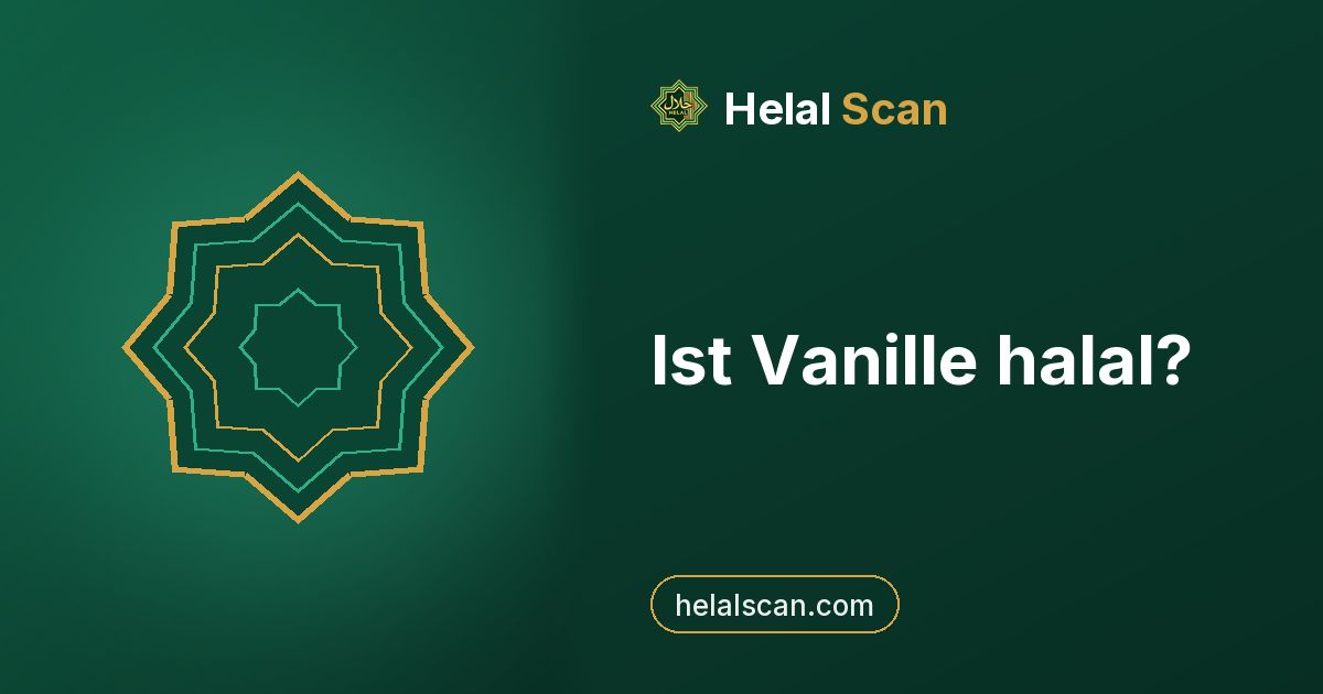 Ist Vanille halal?