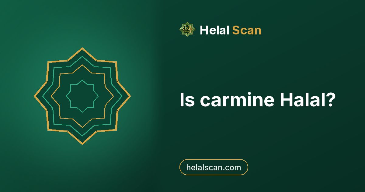 Is carmine Halal?