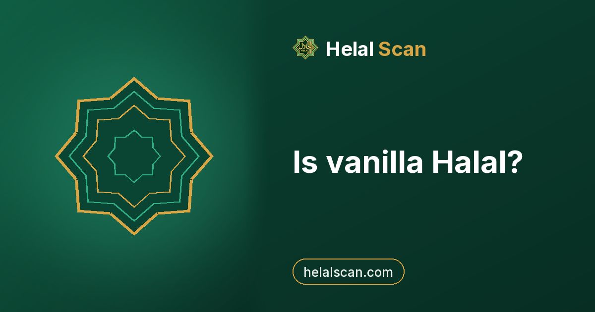 Is vanilla Halal?